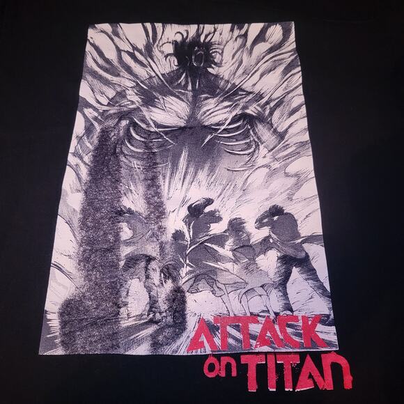 Attack On Titan Eren Rib Cage Anime Black Short Sleeve T-Shirt Men's Large - Picture 3 of 6